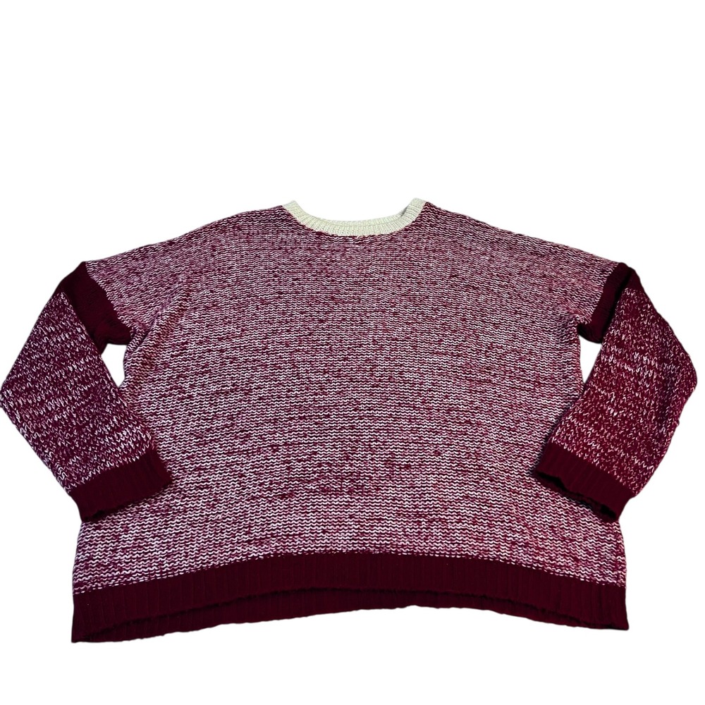 ASOS Chunky Knit Marled Red Oversized Sweater Fits Plus 1X 2X‎